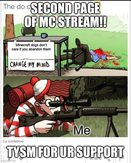 WOOOOO | SECOND PAGE OF MC STREAM!! TYSM FOR UR SUPPORT | image tagged in yay | made w/ Imgflip meme maker