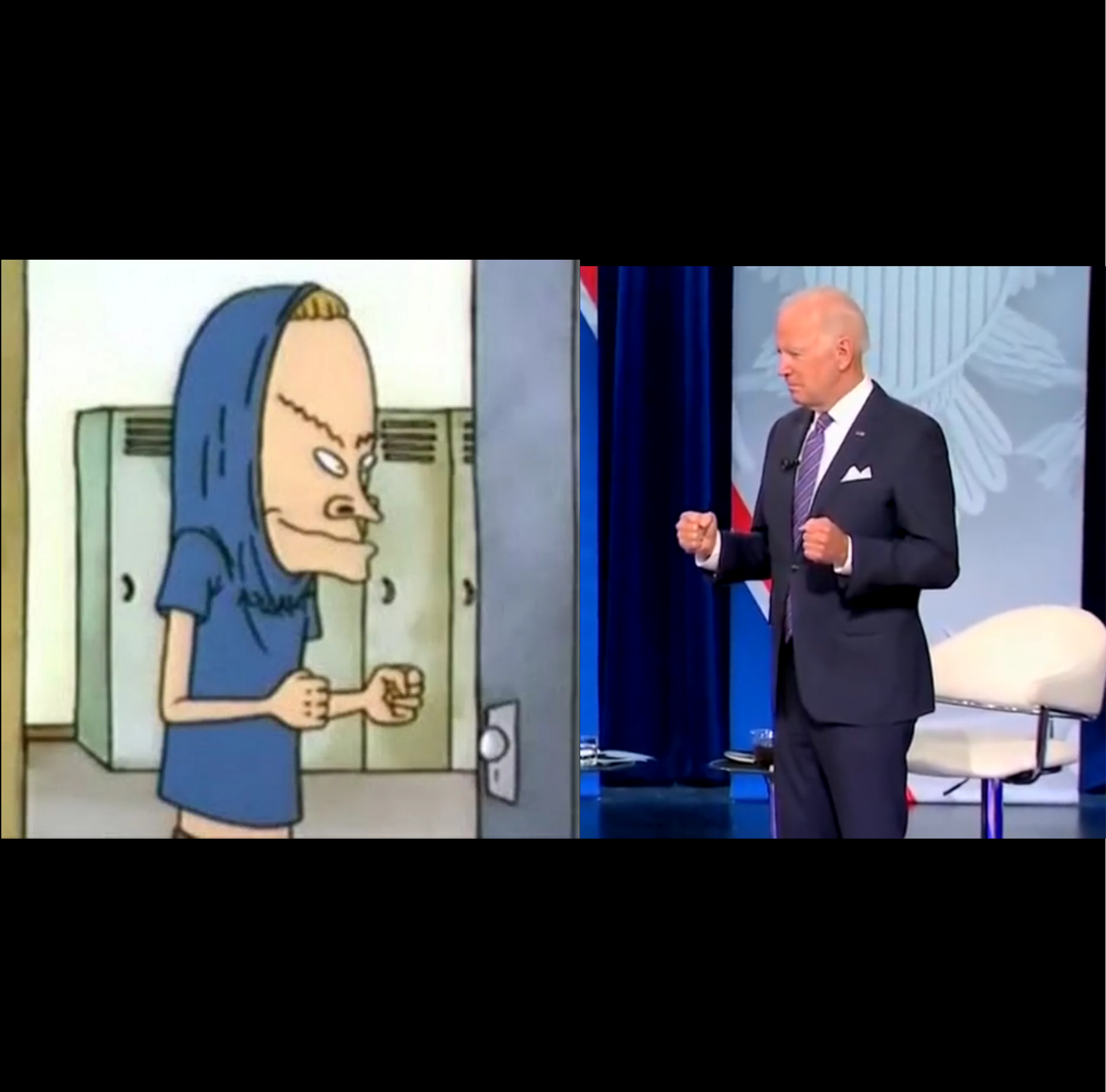 High Quality biden cornholio Blank Meme Template