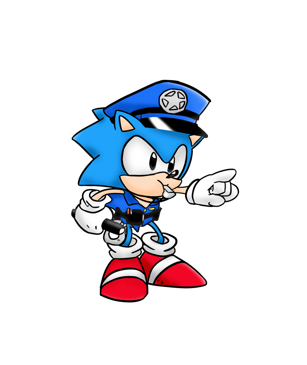 Sonic Police Officer Blank Meme Template