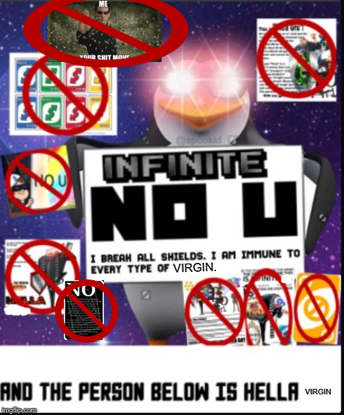 High Quality Infinite No U but you really need to check the alt name Blank Meme Template