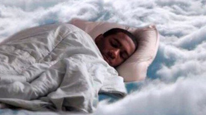 deep sleeping in the cloud Blank Meme Template