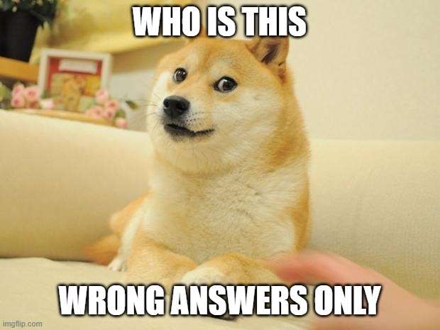 doge | WHO IS THIS; WRONG ANSWERS ONLY | image tagged in memes,doge 2 | made w/ Imgflip meme maker