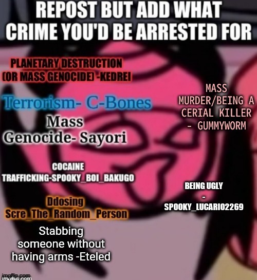 :3 | BEING UGLY
-
SPOOKY_LUCARIO2269 | made w/ Imgflip meme maker