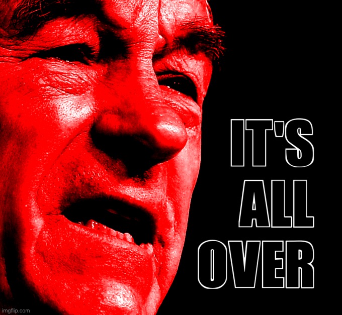 IT’S ALL OVER | image tagged in doom paul it s all over,doom paul,ron paul,its,all,over | made w/ Imgflip meme maker