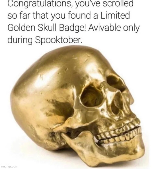 image tagged in golden award,congrats,oh wow are you actually reading these tags,spooktober | made w/ Imgflip meme maker