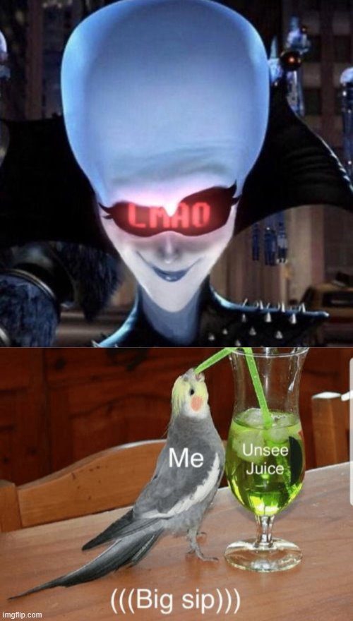 Megaqueen | image tagged in unsee juice,memes,megamind,deltarune | made w/ Imgflip meme maker