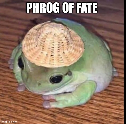 phrog | PHROG OF FATE | image tagged in frog | made w/ Imgflip meme maker