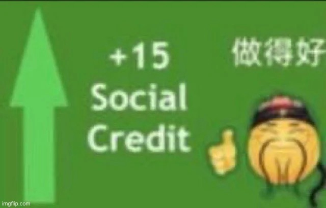 +15 social credit | image tagged in 15 social credit | made w/ Imgflip meme maker