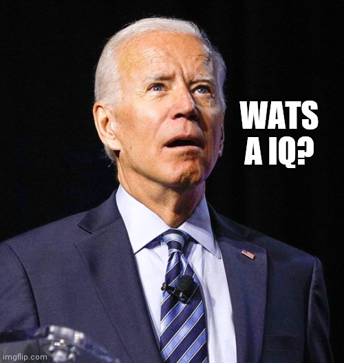 Joe Biden | WATS A IQ? | image tagged in joe biden | made w/ Imgflip meme maker