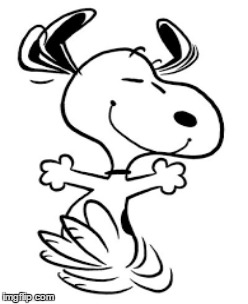 Snoopy's Happy Dance Blank Meme Template