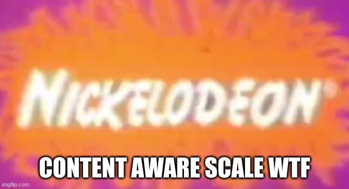 CONTENT AWARE SCALE WTF | made w/ Imgflip meme maker