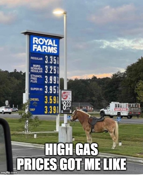 Sign O the Times | HIGH GAS PRICES GOT ME LIKE | image tagged in gas prices | made w/ Imgflip meme maker