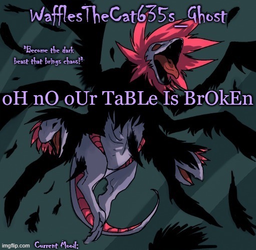 SHUT UP | oH nO oUr TaBLe Is BrOkEn | made w/ Imgflip meme maker