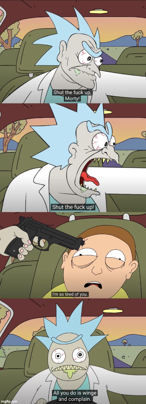 High Quality Shut the fuck up morty Blank Meme Template