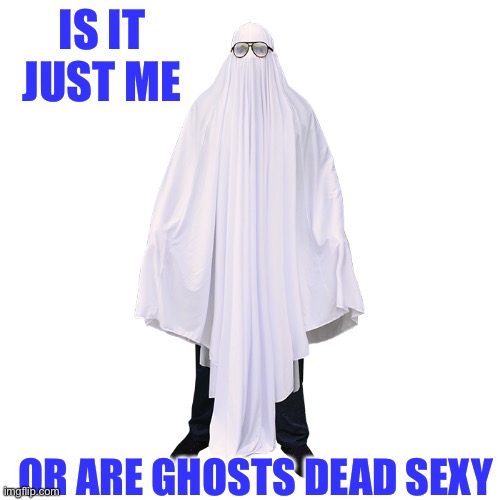 IS IT JUST ME; OR ARE GHOSTS DEAD SEXY | image tagged in ghost,memes | made w/ Imgflip meme maker