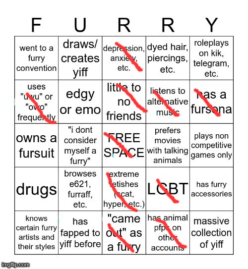 Furry Bingo V2 | image tagged in furry bingo v2 | made w/ Imgflip meme maker