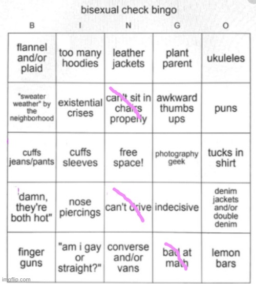 HELL NYAW | image tagged in bisexual bingo | made w/ Imgflip meme maker