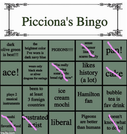 *screaming inside* | image tagged in picciona's bingo | made w/ Imgflip meme maker
