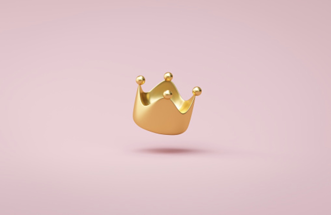 High Quality crown on pink ground Blank Meme Template