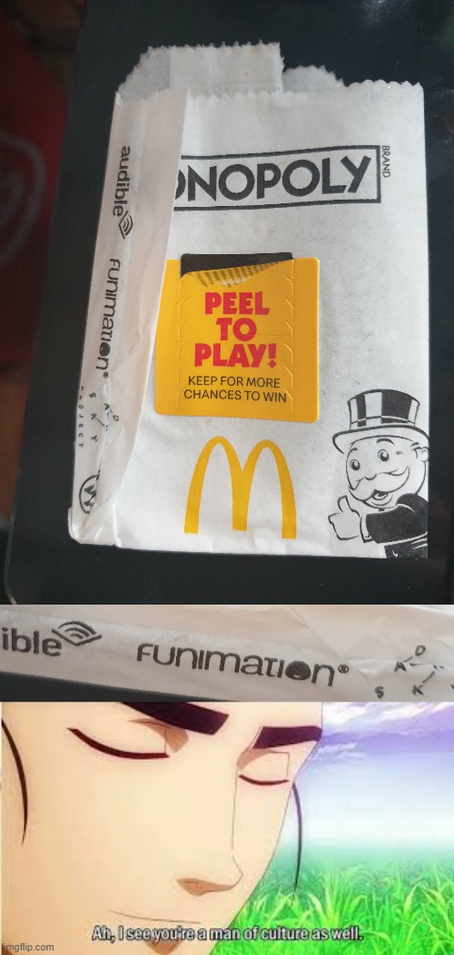 mc Donald weeb confirmed | image tagged in ah i see you are a man of culture as well,fast food,anime,weeb | made w/ Imgflip meme maker