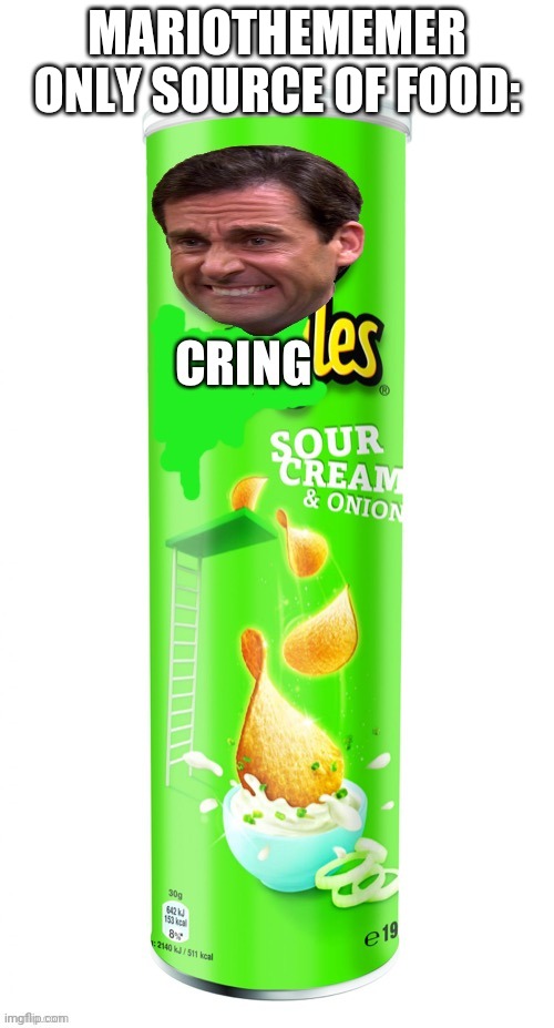 Cringe | MARIOTHEMEMER ONLY SOURCE OF FOOD: | image tagged in cringe | made w/ Imgflip meme maker