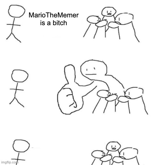 idk what to name this | MarioTheMemer is a bitch | image tagged in idk what to name this | made w/ Imgflip meme maker