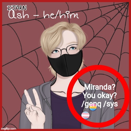 Ash | Miranda? You okay? /genq /sys | image tagged in ash | made w/ Imgflip meme maker