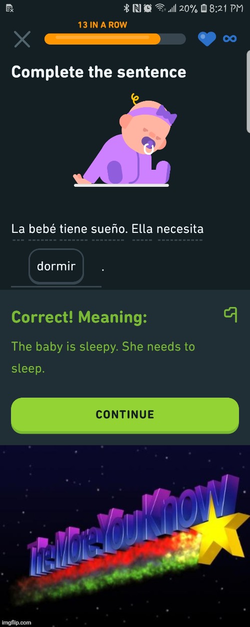 I think we all knew that, duo.... | image tagged in the more you know,duolingo,you don't say | made w/ Imgflip meme maker