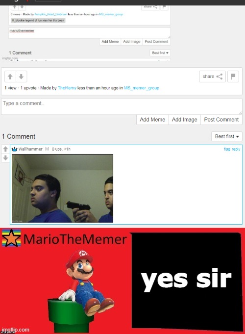 yes sir | image tagged in mariothememer announcement template v1 | made w/ Imgflip meme maker