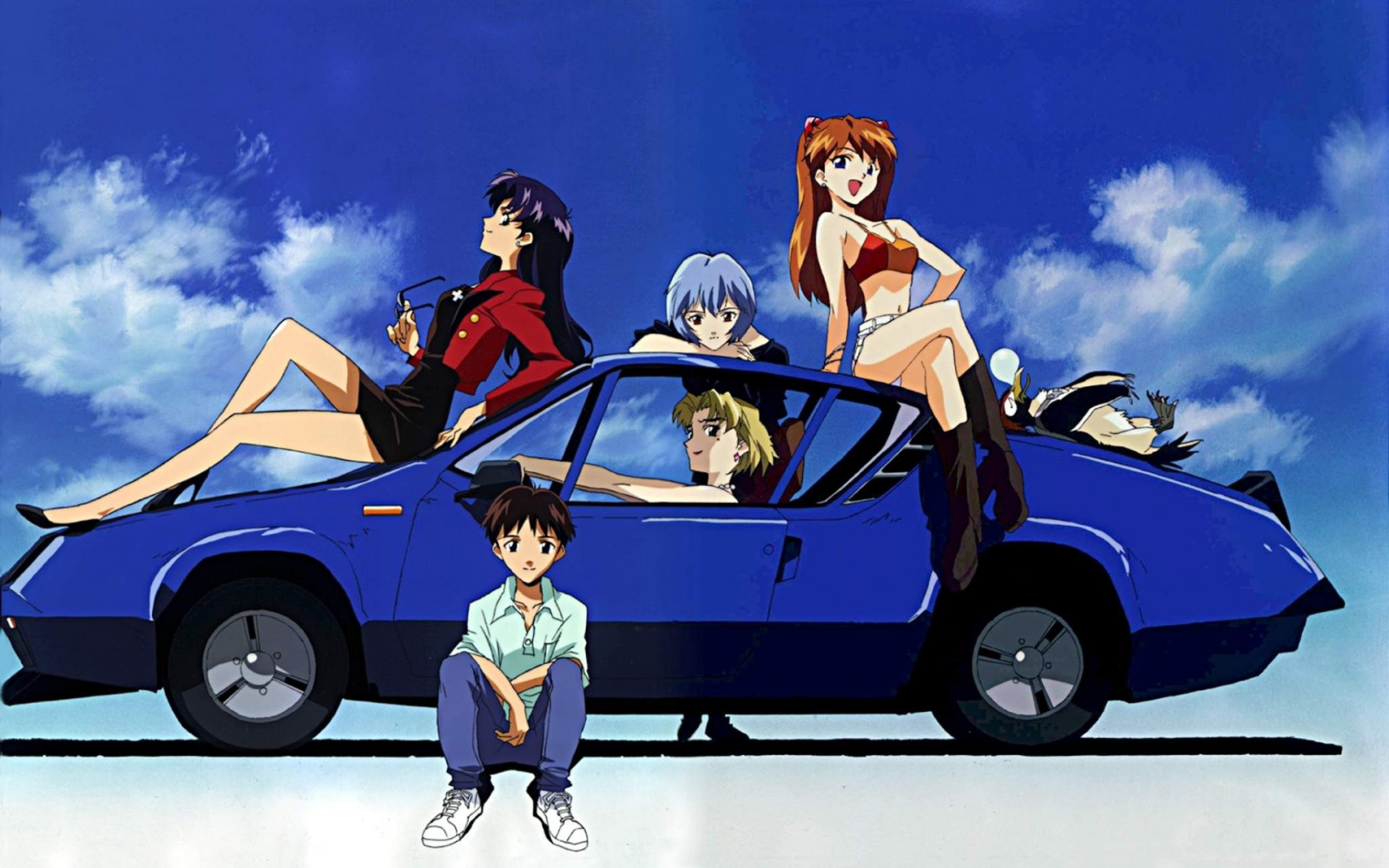 Misato car Blank Meme Template