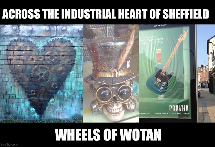 rpm, FM & AM |  ACROSS THE INDUSTRIAL HEART OF SHEFFIELD; WHEELS OF WOTAN | image tagged in industrial,rock music,odin,england,halloween,gothic | made w/ Imgflip meme maker