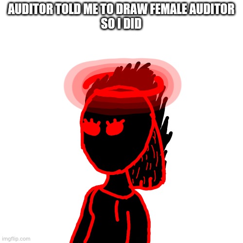 AUDITOR TOLD ME TO DRAW FEMALE AUDITOR
SO I DID | made w/ Imgflip meme maker