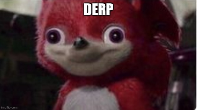 knugles staring creapily | DERP | image tagged in knugles staring creapily | made w/ Imgflip meme maker