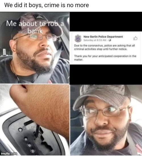 no cr1m3 | made w/ Imgflip meme maker