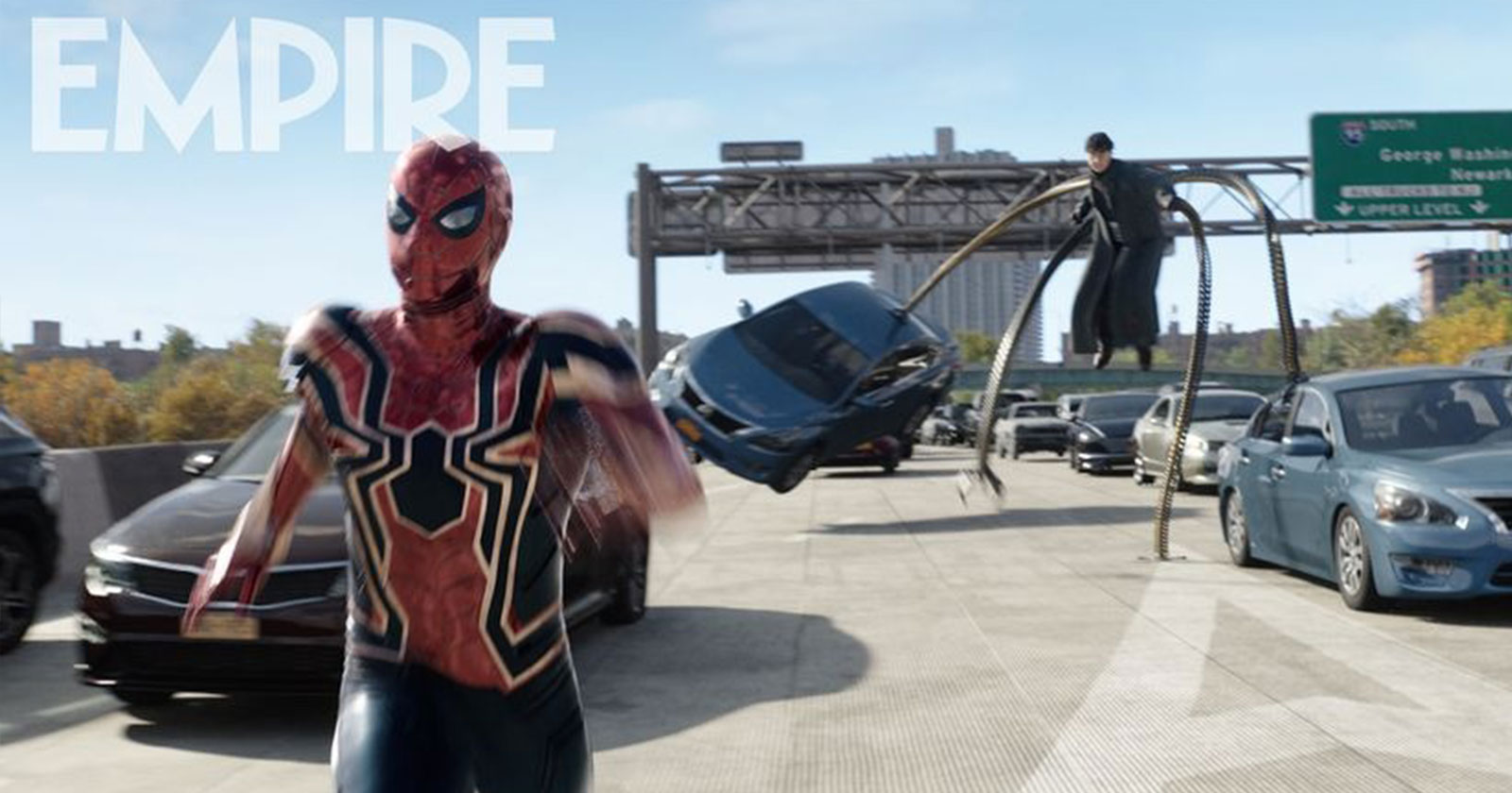 Spider-Man Running Away from Doc Ock Blank Meme Template