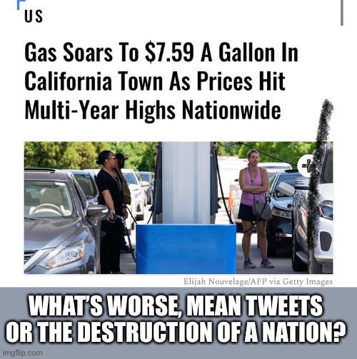 Seriously | WHAT’S WORSE, MEAN TWEETS OR THE DESTRUCTION OF A NATION? | image tagged in joe biden,donald trump,memes,liberal logic | made w/ Imgflip meme maker