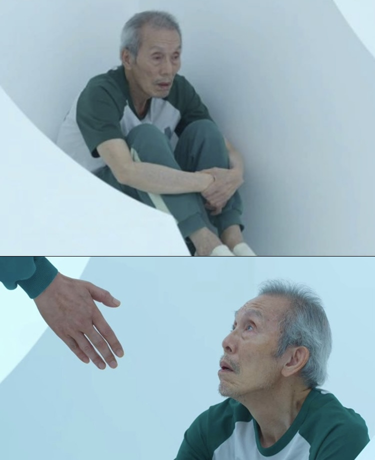 High Quality Old man Squid Game Blank Meme Template