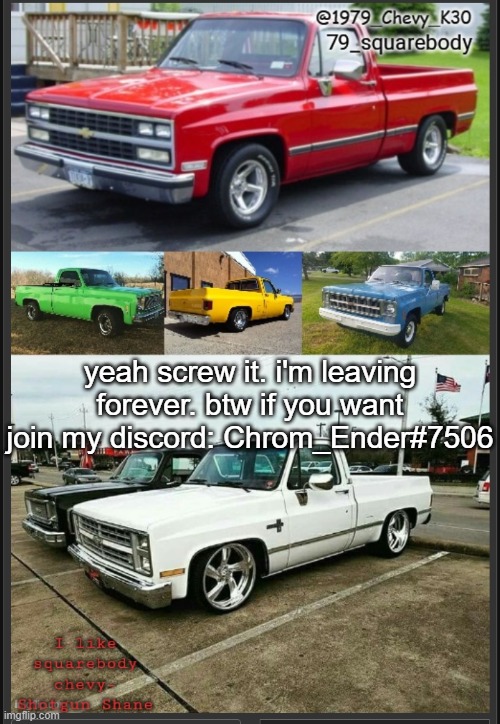 y'all and Mario, sometimes even me and others who are on my side. i was hoping i could simply meme around | yeah screw it. i'm leaving forever. btw if you want join my discord: Chrom_Ender#7506 | image tagged in 79_squarebody's temp ty yachi | made w/ Imgflip meme maker