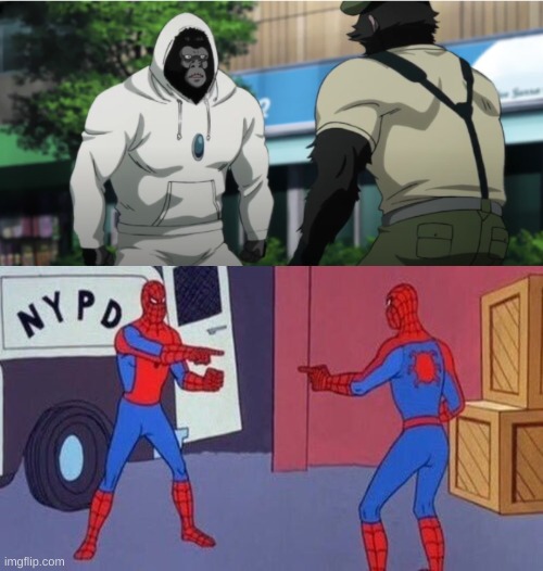yall know one punch man? | image tagged in spiderman pointing at spiderman | made w/ Imgflip meme maker
