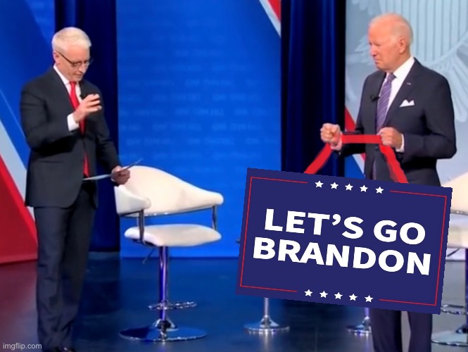 Let’s Go Brandon! | image tagged in lets go brandon,creepy joe biden,joe biden,cnn fake news,cnn sucks | made w/ Imgflip meme maker