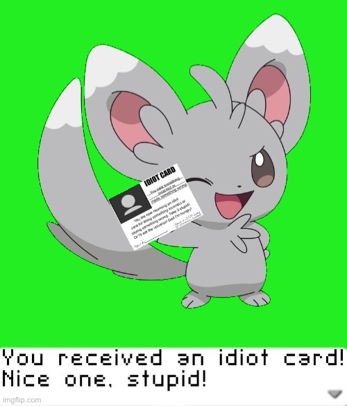 You received an idiot card! | image tagged in you received an idiot card | made w/ Imgflip meme maker