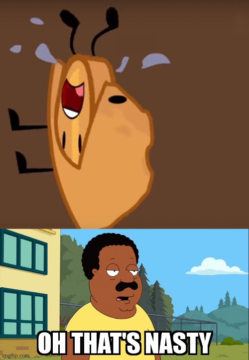 rocky, don’t. | image tagged in cleveland brown oh that's nasty,bfb,bfdi | made w/ Imgflip meme maker