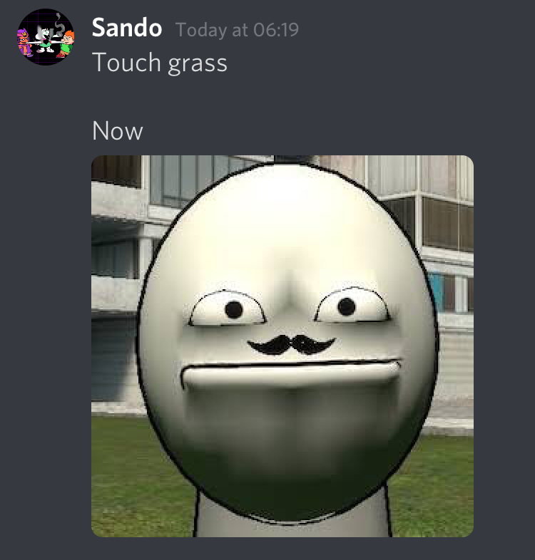 High Quality Touch grass Blank Meme Template