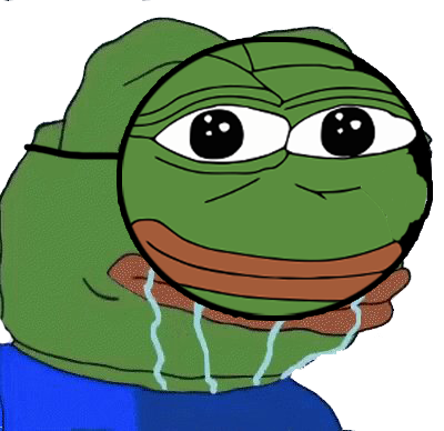 Pepe Crying Behind Mask Blank Meme Template