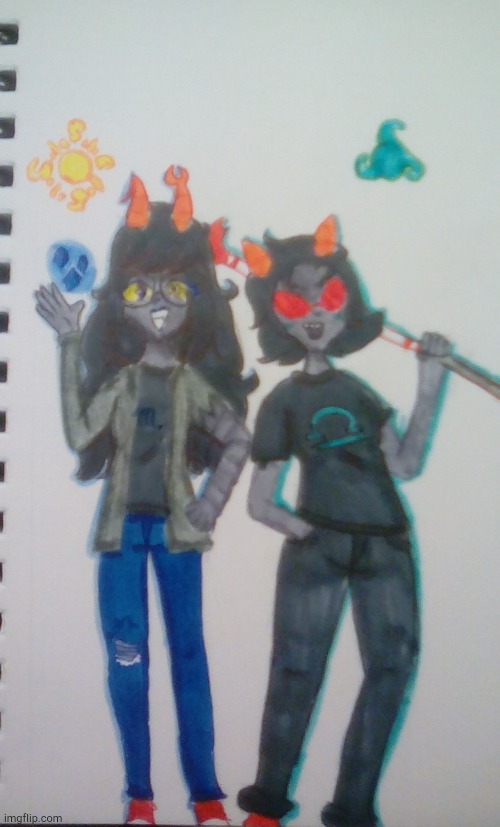 i drew vriska and terezi | made w/ Imgflip meme maker