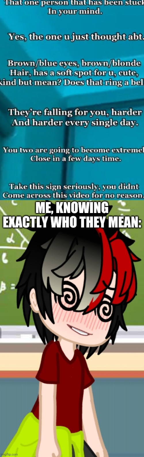 ME, KNOWING EXACTLY WHO THEY MEAN: | made w/ Imgflip meme maker