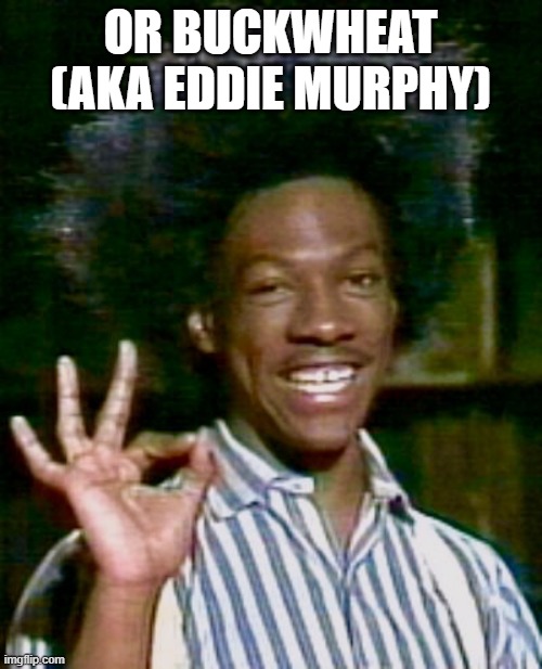 buckwheat otay | OR BUCKWHEAT (AKA EDDIE MURPHY) | image tagged in buckwheat otay | made w/ Imgflip meme maker