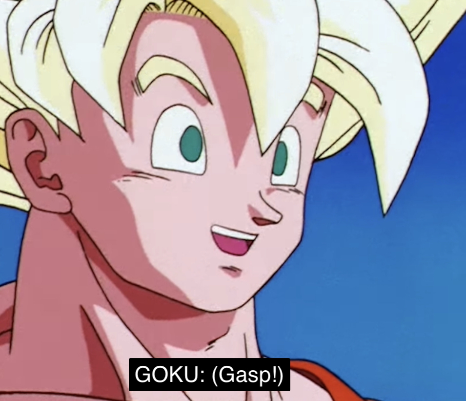 High Quality Tfs Goku Gasp Blank Meme Template