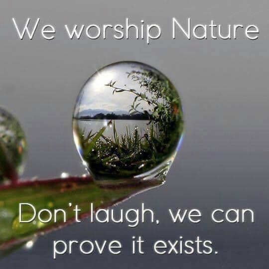 High Quality We worship nature Blank Meme Template