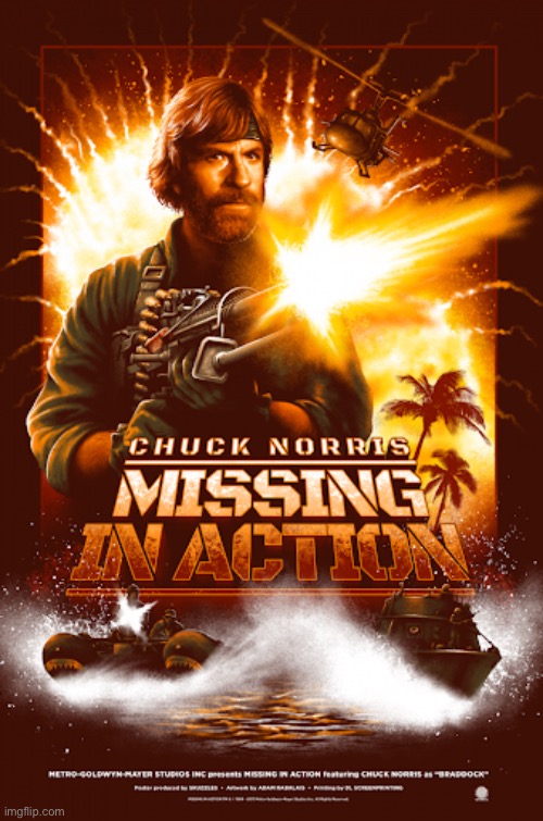 Chuck Norris Missing in action | image tagged in chuck norris missing in action | made w/ Imgflip meme maker